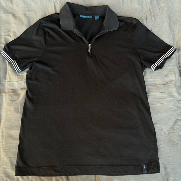 Perry Ellis Black Quarter Zip Polo - Picture 2 of 6